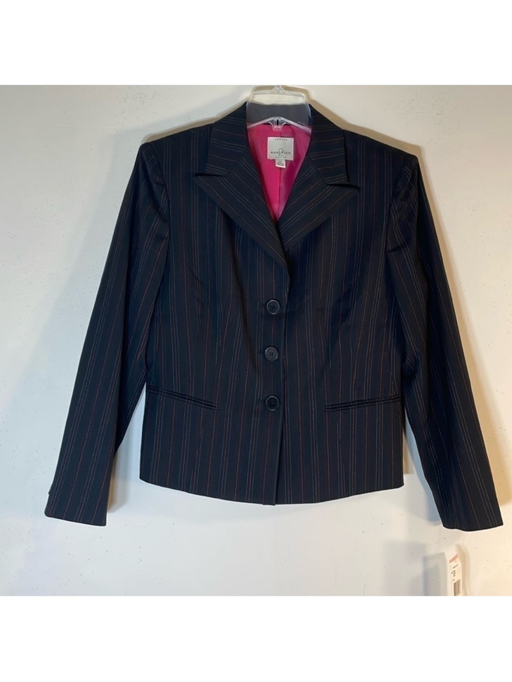 Anne Klein Pin Stripe Three-Button Blazer. 10P. NWT. $160!